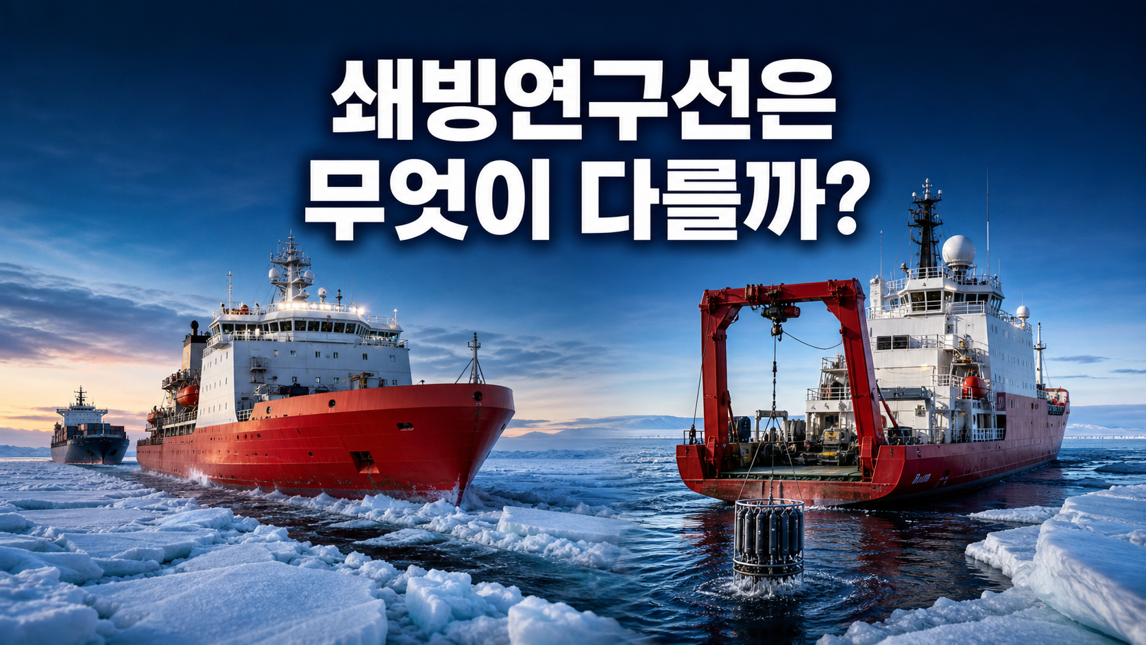 쇄빙연구선은 일반 쇄빙선과 무엇이 다를까?